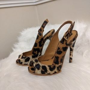 Leopard print heels